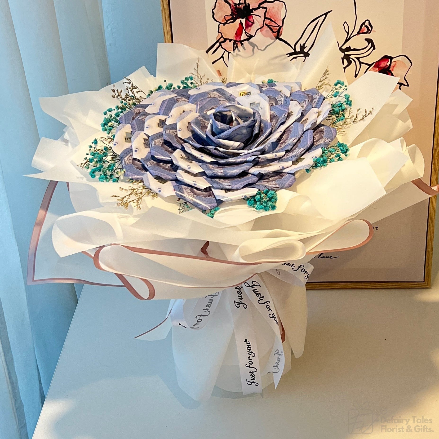 Forget Me Not - Money Flower Bouquet-Money Flower Bouquet-RM30.00-DeFairy Tales