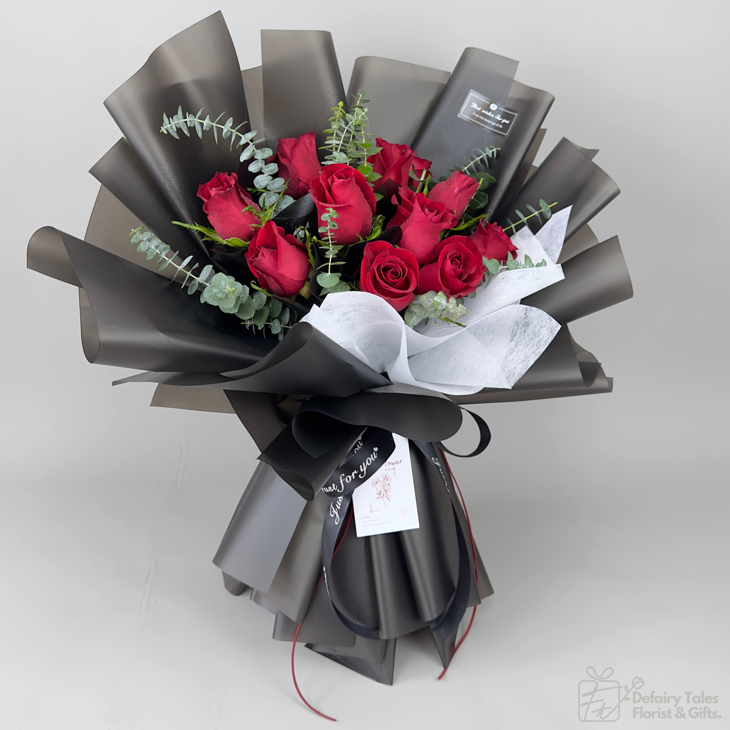 Love's Eternal Flame - Fresh Flower Bouquet-Fresh Flower-12 stalks-Red-DeFairy Tales