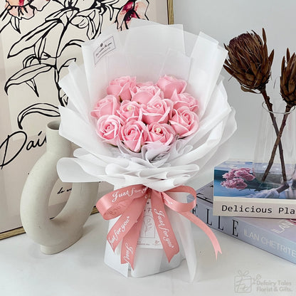 Pearl Elegance - Soap Flower Bouquet