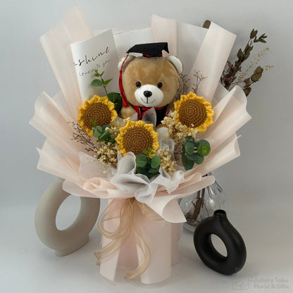 Scholarly Success - Crochet Flower Fusion Bouquet