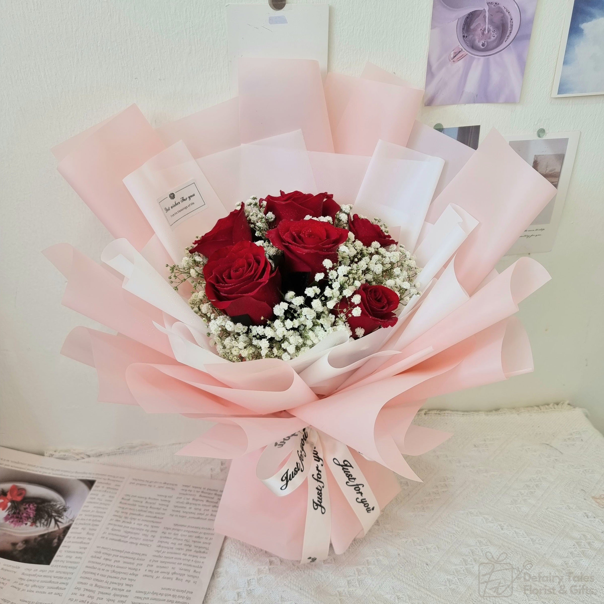 Soprano - Fresh Flower Bouquet-Fresh Flower-6 stalks-Red-DeFairy Tales