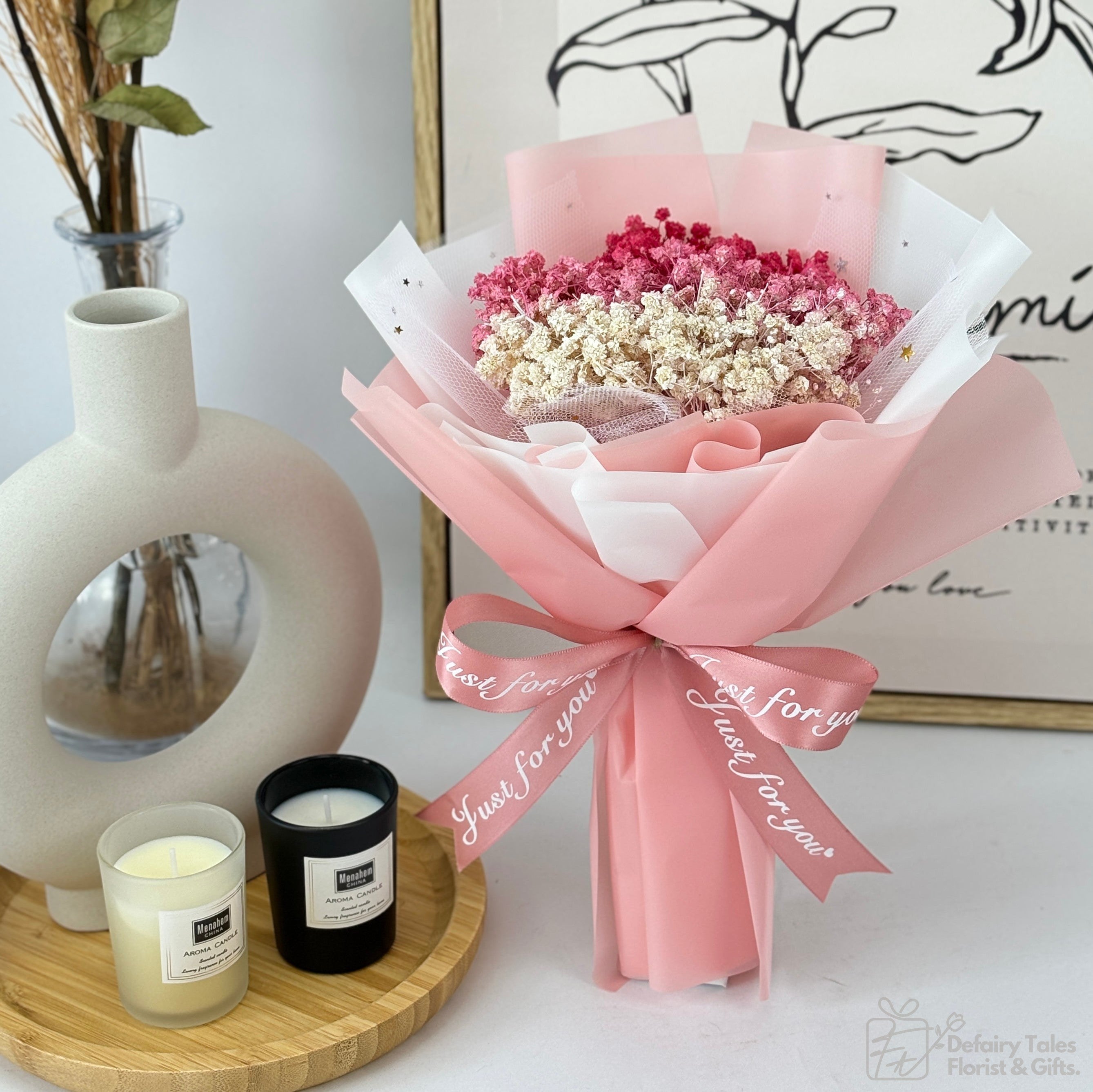 Sweetheart Radiance - Preserved Flower Bouquet-Preserved Flower-XS-Mix-4-De Fairy Tales